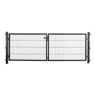Poort compleet dubbel antraciet 120x300cm