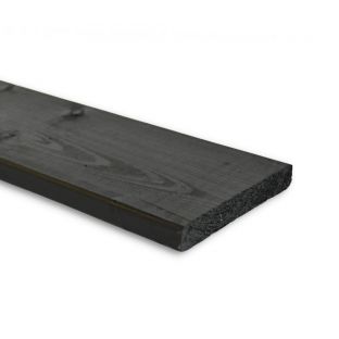 Vuren plank fijnbezaagd zwart 25x275mm