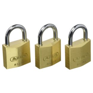 Abus hangslot messing 65/30 set a 3 stuks blister