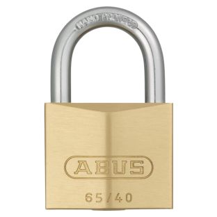 Abus hangslot messing 65/40 set a 2 stuks blister
