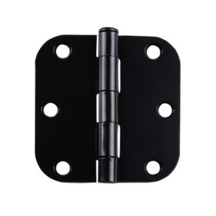 Scharnier staal zwart gelakt rond 76x76mm dx