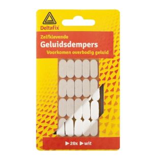 Deltafix geluiddemper zelfklevend wit/20 st