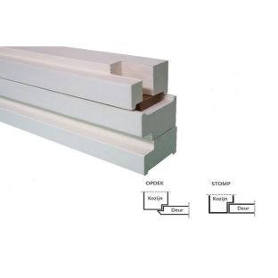 Grenen kozijn stomp wit gegrond 56x90mm