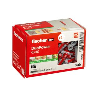 Fischer nylon plug duopower 6x30mm