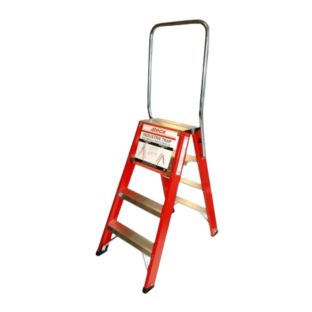 4tecx trap dubbel aluminium oploopbaar met beugel 2x5 treden