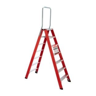 4tecx trap dubbel aluminium oploopbaar met beugel 2x8 treden