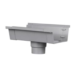 Bakgoot grijs lijmuitloop 125mm
