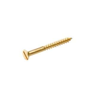 Houtschroef messing blank pk din 97  4.0 x 45