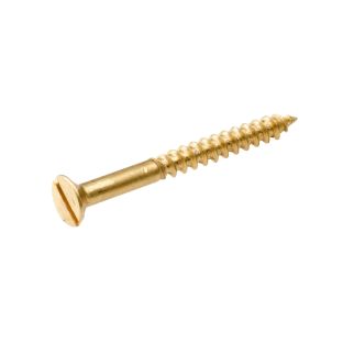 Houtschroef messing blank pk din 97  4.0 x 25