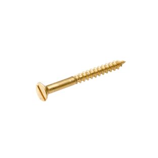 Houtschroef messing blank bk din 96   3.5 x 40