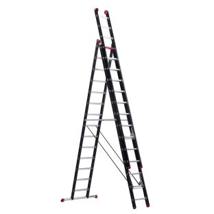 Altrex Reformladder recht mounter 3x14 zr3099 opberg 3,90mtr uitgeschoven 9,35mtr werkh 10,10mtr
