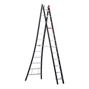Altrex Reformladder uitgebogen nevada 2x12 nzr2063 opberg 3,50mtr uitgeschoven 6,25mtr werkh 7,10mtr