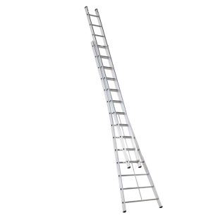 Altrex opsteekladder uitgebogen kibo 2x14  Opberg 4,08mtr uitgeschoven 7,16mtr werkh 7,65mtr