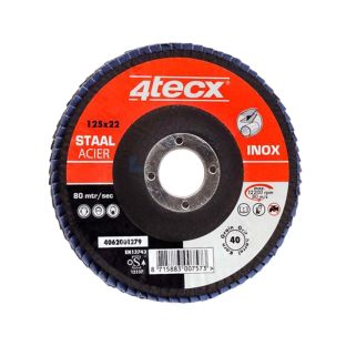 4tecx vlaklamellenschijf 125x22.2mm korrel 40 Mega-line