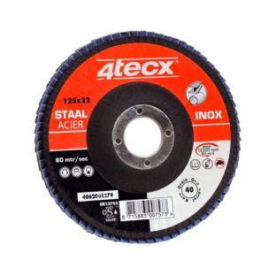 4tecx vlaklamellenschijf 125x22.2mm korrel 60 Mega-line