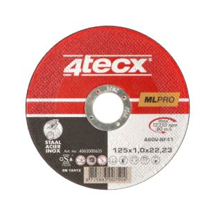 4tecx doorslijpschijf 125x1.0x22.2 economy universeel