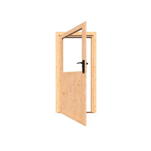 Deur douglas enkel glas links 201,8x91.5cm inbouwmaat 199,5x86.5cm deurmaat 193x78cm