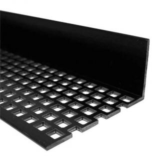 Hoekprofiel kunststof geperforeerd 7152 zwart 50x30mm