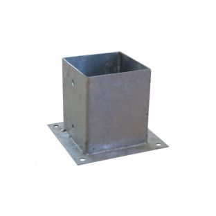 Paalhouder op plaat 120x120mm