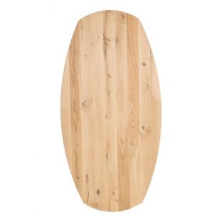 Starcrown tafelblad rustiek eiken deens ovaal facet rand 40mm 300x120