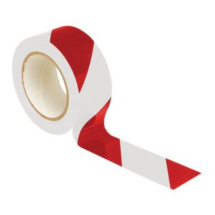 Technotape afzetlint hdpe 35µ rood-wit 80cm x 500meter