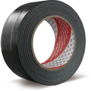 Technotape ducttape 320 universal zwart 50mm x 50meter