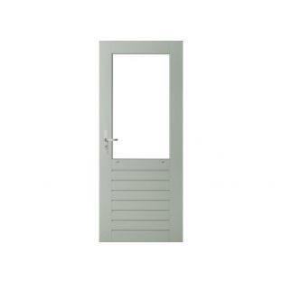 Wk048 stapeldorpeldeur  borstweringhoogte 880mm grijs gegrond 830x2115x38mm